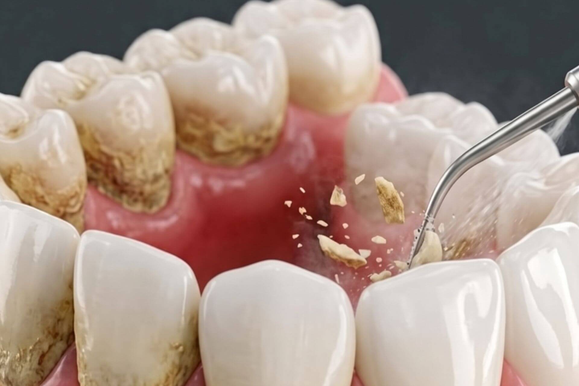 Proses pembersihan karang gigi atau scaling gigi di Dentistime Bekasi